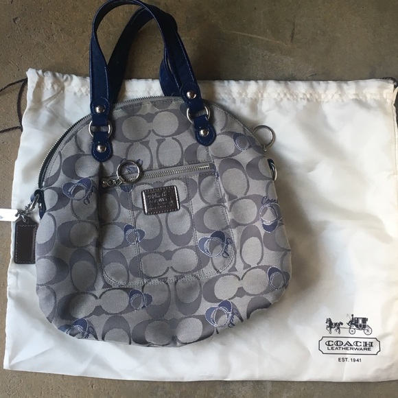Coach Handbags - COACH Blue Handbag Purse Shoulder Bag Tote